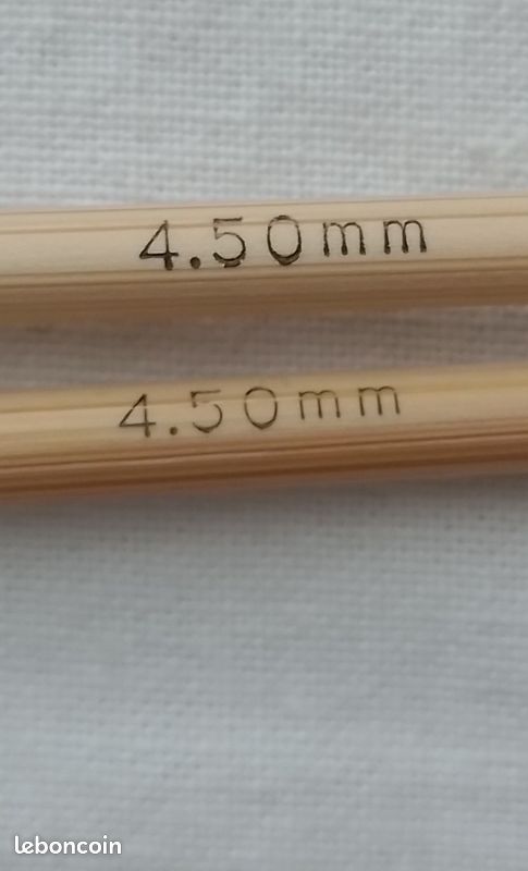 Lot De 2 Aiguilles à Tricoter En Bambou De 25 Cm De Long - Jeu D'aiguilles à Tricoter à Pointe Unique - Convient Pour Les Débutants - Pour Tricoter Des écharpes, Des