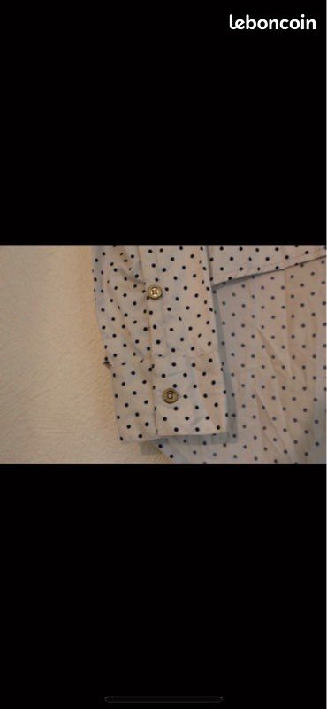 Chemise à pois beige Vans (image 4)