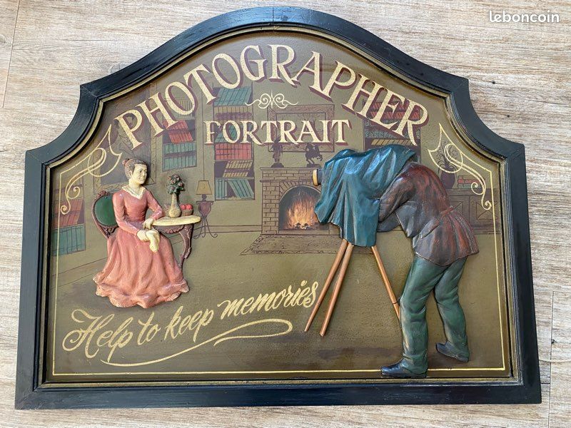 Vieux Cadre En Relief Country Corner - Décoration Murale Vintage Années 60/70 - Bois Et Composite - 59x65 Cm