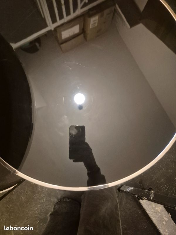 2 table en metal et verre noir (image 1)