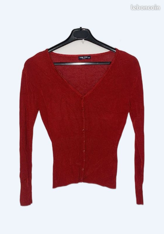 Gilet Rouge Femme Vêtements