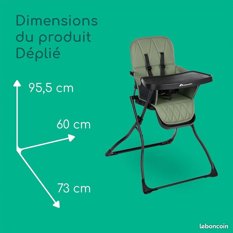 Chaise haute bébé pliable (image 5)