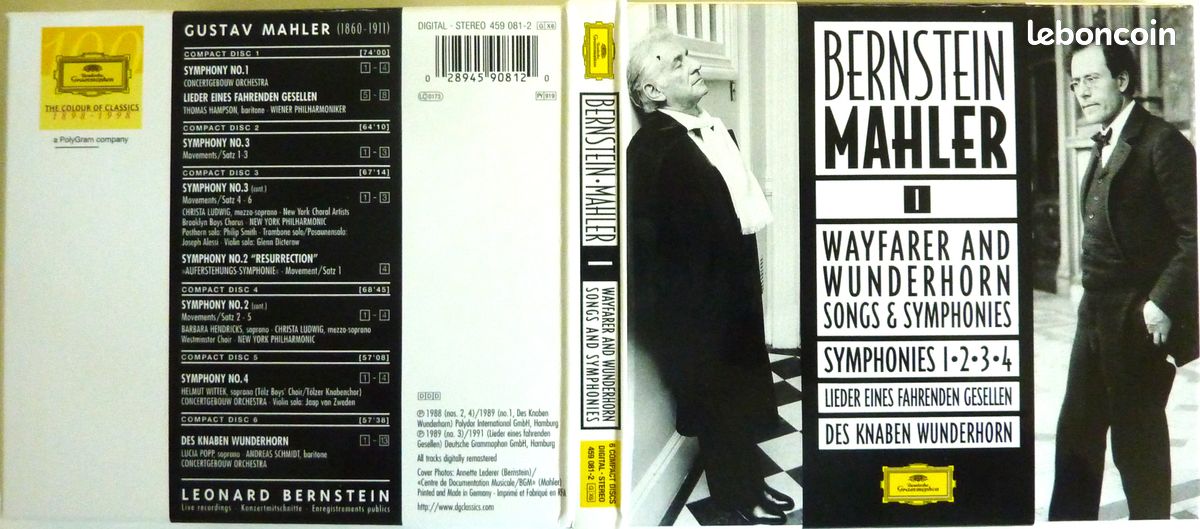 Coffret 16 CD : Intégrale des symphonies et lieder pour orchestre de Gustav MAHLER par Leonard BERNSTEIN / DEUTSCHE GRAMMOPHON / Musique classique (image 8)