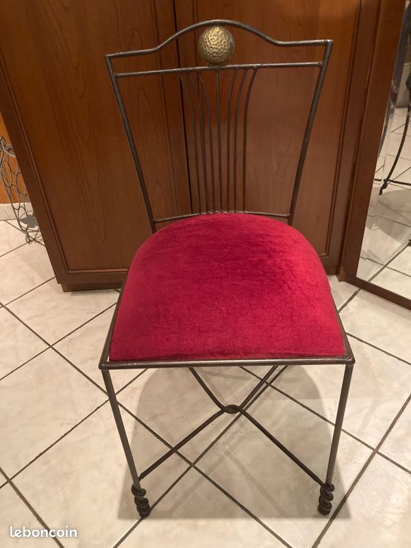 Chaise en fer forgé art deco (image 1)