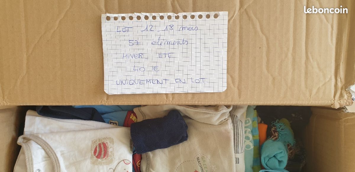 Vetements bébé 12/18 Mois hiver/été 57 pieces (image 1)