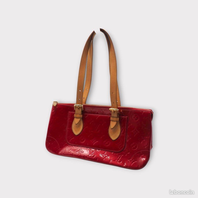 Sac Louis Vuitton Rosewood Avenue Amarrant en cuir vernis rouge (image 1)
