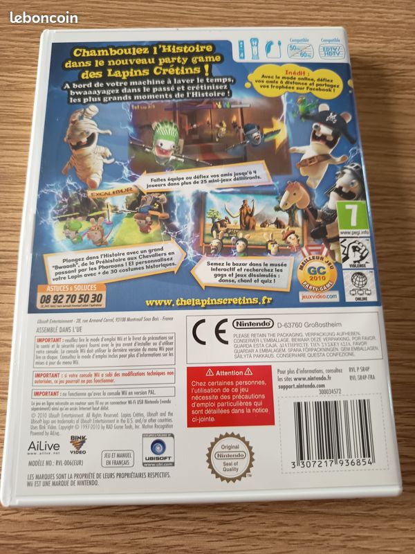 Lot 2 jeux Wii - Mario Party 8 + Lapins Crétins - Complets (image 6)