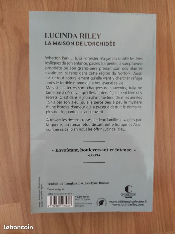 Livre la maison de l'orchidée de Lucinda Riley (image 2)