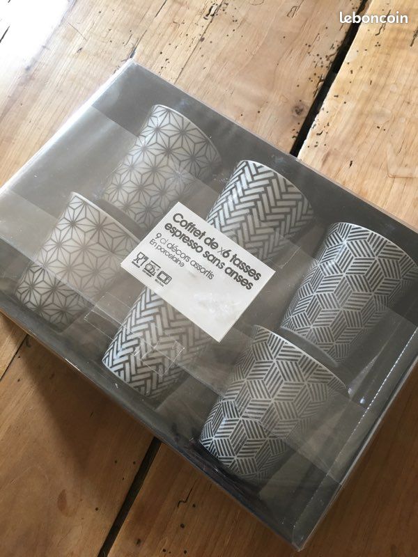 Coffret 6 tasses espressivo sans anses (image 1)