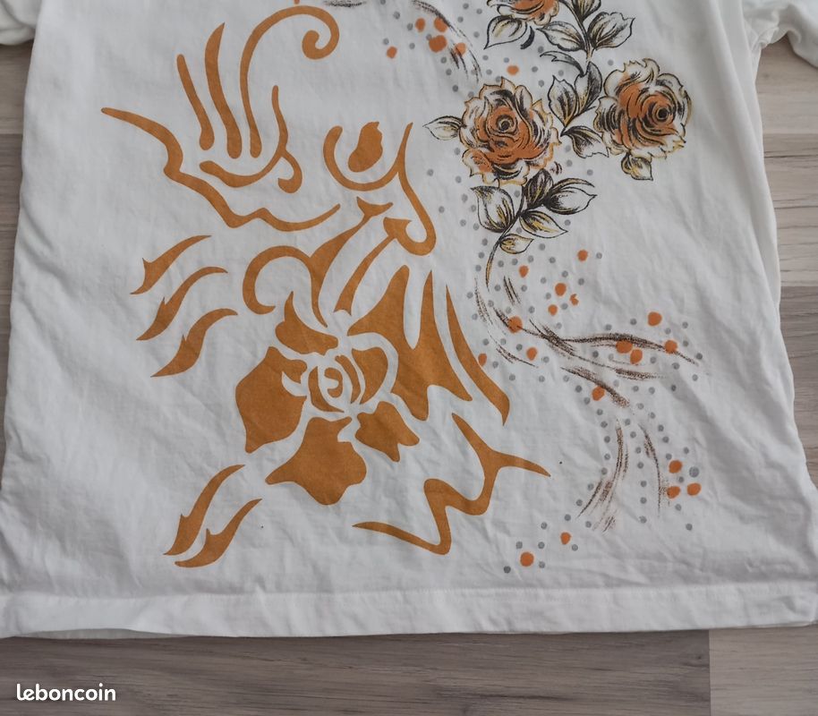 T-shirt femme blanc à motifs Tempo Reale taille M (image 5)