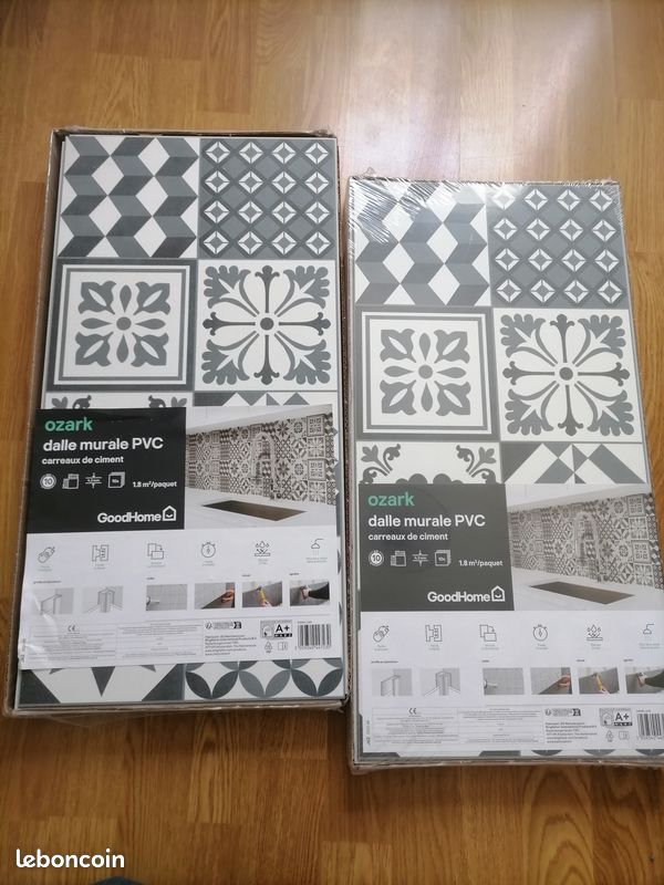 Dalle murale pvc carreaux de ciment (image 1)