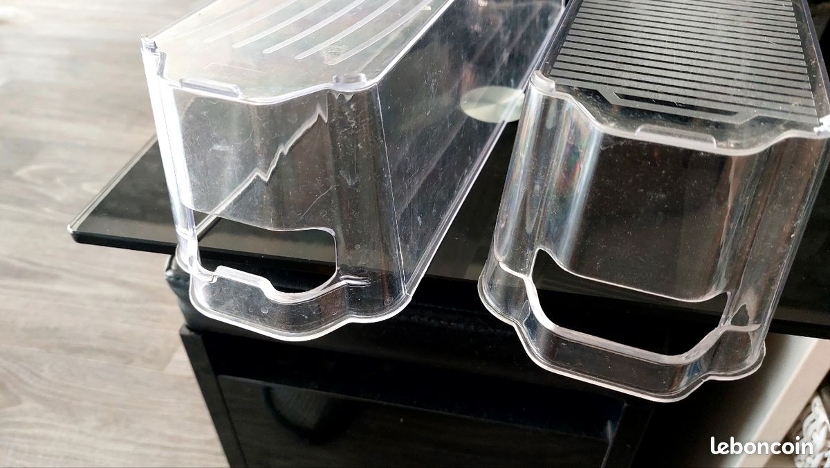 Lot de 2 bacs pvc longueur 37 cms , largeur 11 cms et hauteur 9,6 cms Très solide et Transparents idéal rangements (image 7)