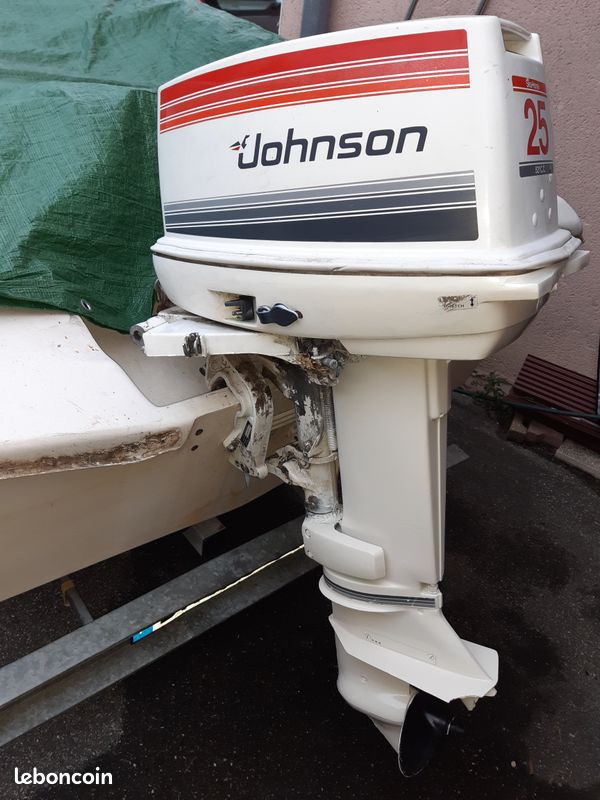 Publicité Ancienne – Moteur Hors-bord Johnson 1955, 25 Cv, Pêche