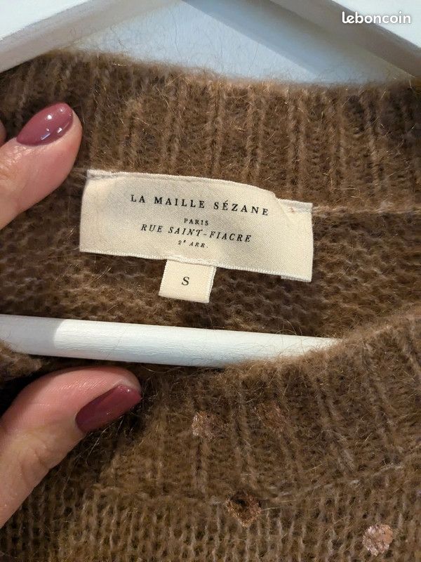 Pull Ludivine Sezane, laine kid Mohair, sold out taille S (image 2)