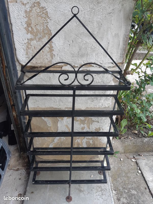 Etagère en fer forgé et verre à poser (image 6)