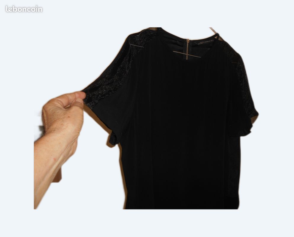 Haut noir Zara taille L (image 1)