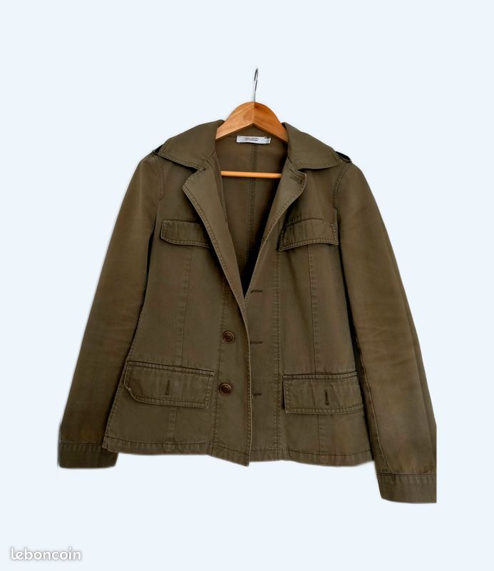 Veste High Use Femme Taille 36 - Kaki, Coton Doublé - Comme Neuve