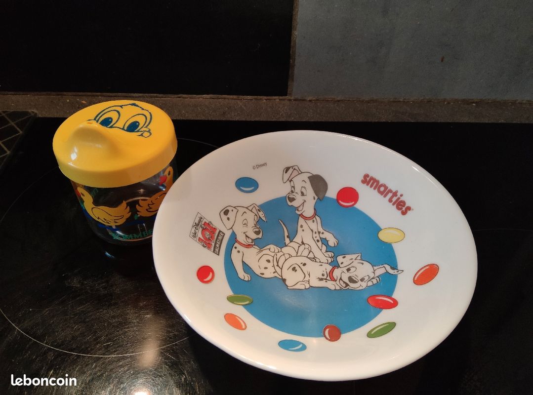 Coupelle Smarties 101 dalmatiens et verre tommee tippee (image 1)