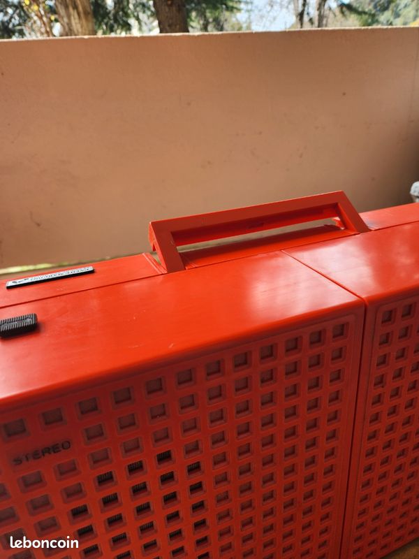 534.18 TOURNE DISQUE ORANGE VINTAGE VALISETTE PATHE