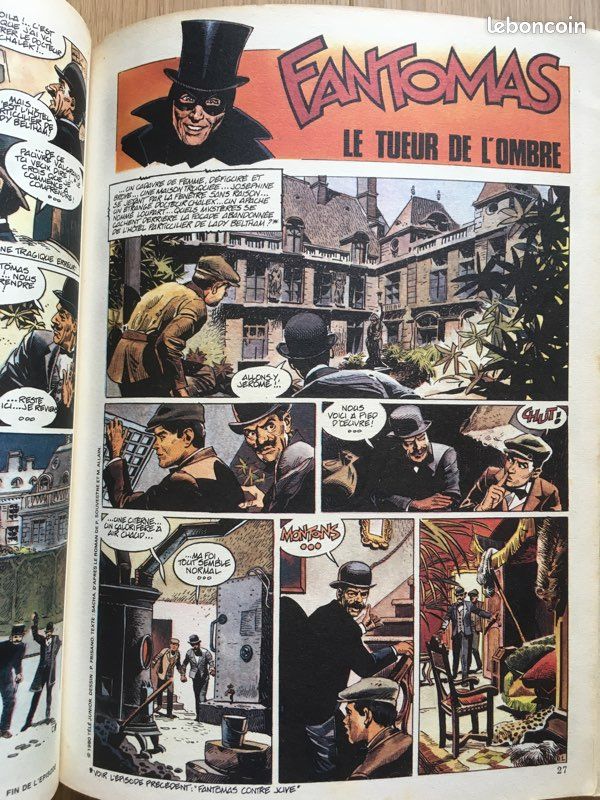 Fantomas en B.D.dessin Frisano (image 2)
