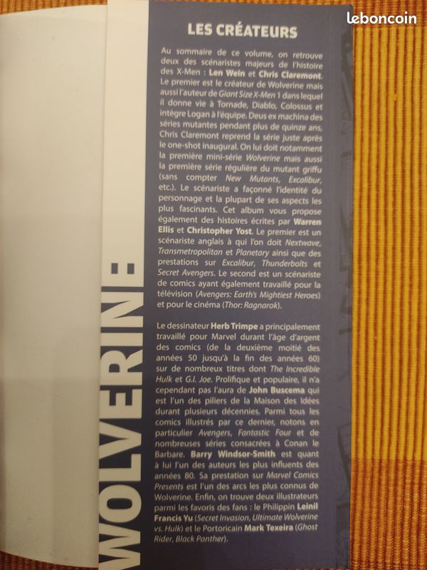 Livre BD Wolverine Marvel - super Heroes collection (image 5)