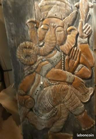 Tableau Ganesh xxl en bois d albesia 150x80 cm (image 1)
