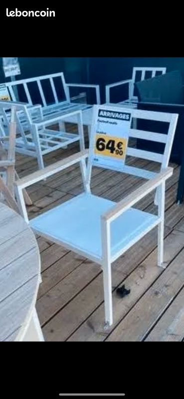 Fauteuils de salon de jardin en aluminium avec coussins (image 1)