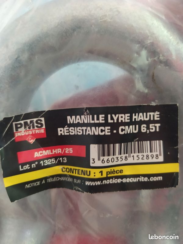 Lot Manille Lyre haute capacité 6.5 T (image 2)