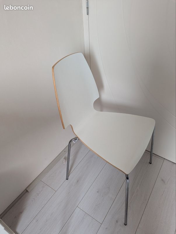 Chaise ikea blanche en bois (image 2)