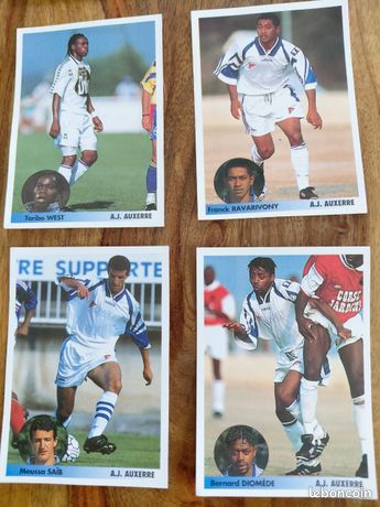 Lot de 5 stickers panini foot 88 AJ Auxerre - Collection