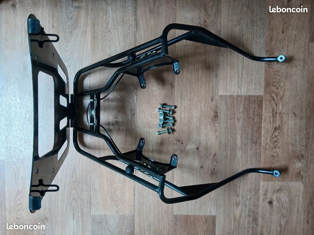 Support métal noir Top Case/ caisse à pizza compatible avec Scooter Vastro Seed e (image 3)