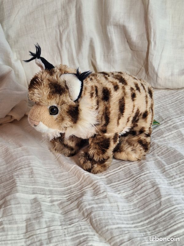 Peluche Lynx Bebe Assis 18 Cm à Prix