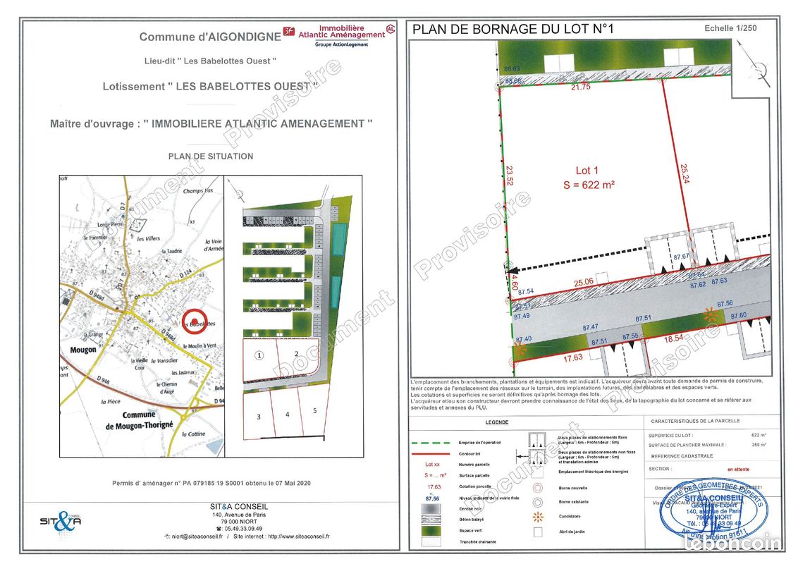 Terrain 622 m² · à Aigondigné · 622 m² · 27 990 €