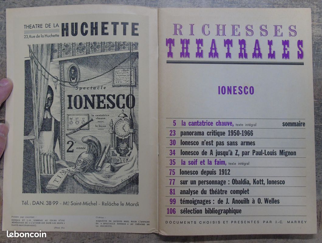 L'Avant-Scène Théâtre - N° double 373/374 - Spécial Eugène Ionesco (image 4)