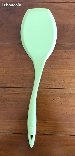 2 spatules de Cuisine neuves en Silicone vert -marque Orka - Antiadhésif - Résistant à la Chaleur (image 4)