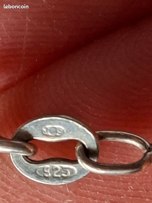 Bracelet Argent 925 véritable - Maille miroir plate - Longueur 18 cm (image 6)
