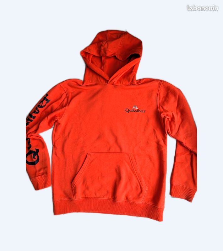 Sweat à Capuche Silver Point Rouge – Années 2000, Taille M, Style Tribal Patineur
