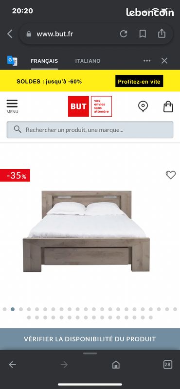 Lit imitation chêne (image 2)