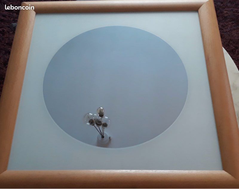 Miroir carré et rond Belle taille Fleux (image 2)