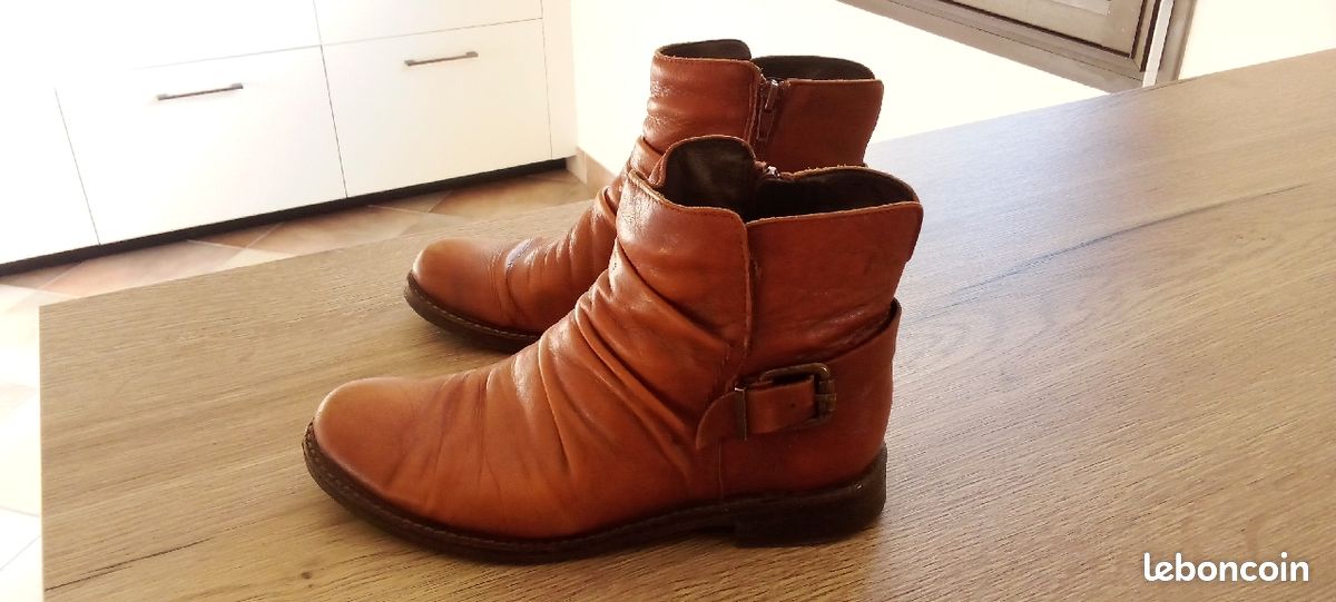 Bottines marron femme (image 1)