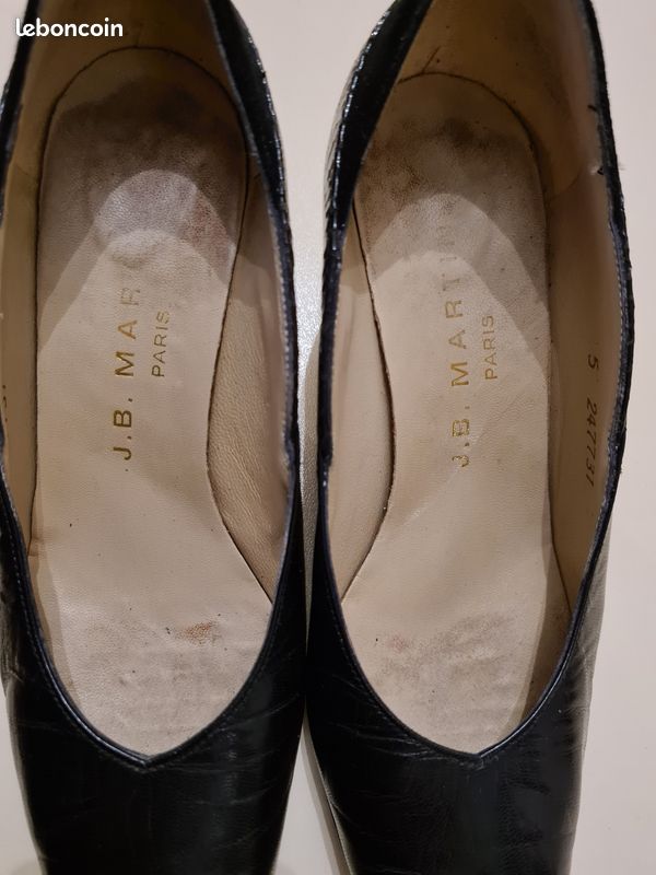 Escarpins JB MARTIN En Cuir Daim Noir - Talon 2 à 7 Cm, Pointure 36, Parfaites Pour Une Soirée