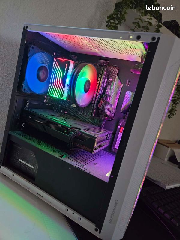 PC Gamer Blanc — Ryzen 5 5500 / RX 6600 XT 8Go / 16Go RAM / SSD 1To / Win 11 (image 7)