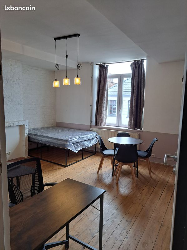 Chambre studio meublée de 23 m2 avec salle de douche + bureau partagé (image 5)