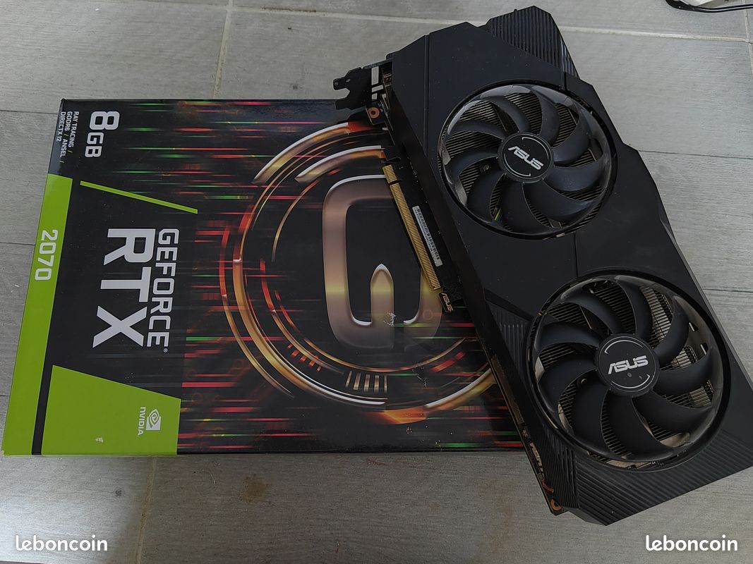 Carte Graphique ASUS RTX 2070 – 8 Go, HDMI, DisplayPort, Occasion