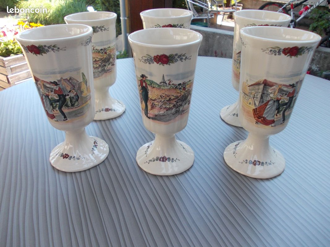 6 Mazagrans du Service " OBERNAI " comme neuf (image 1)