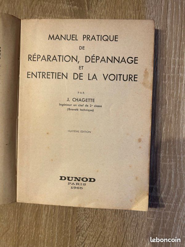Livre ancien manuel pratique de réparation, dépannage et entretien de la voiture (image 3)
