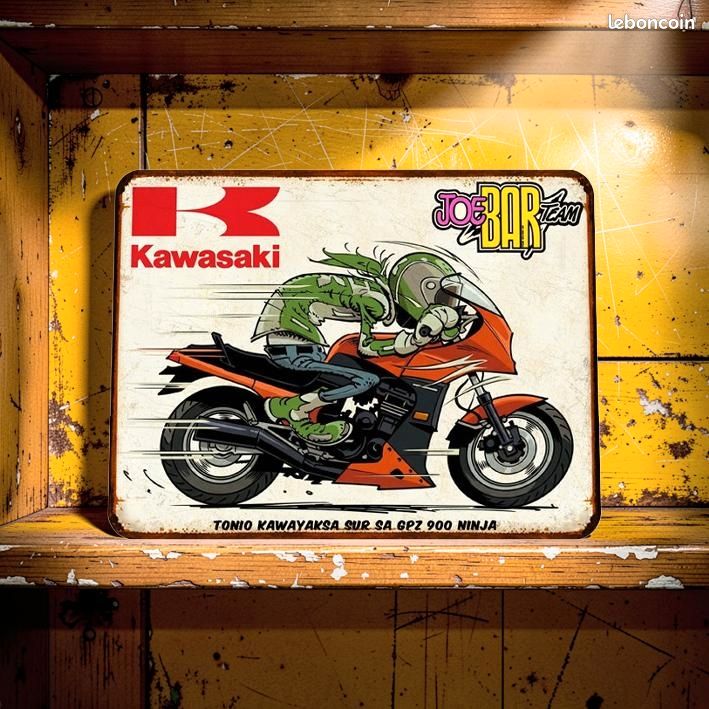 PLAQUE METAL VINTAGE Kawasaki 900 Z EUR 10,00 - FR