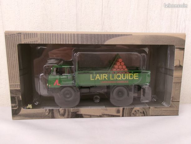 Miniature Camion Fourgon Unic - Bonux - Bleu Pâle Et Rouge - Échelle 1/90 - Occasion