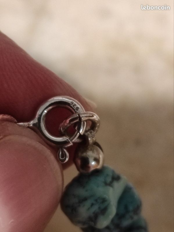 Collier Longue Chaîne En Argent 925 - Vintage, Poinçonné - Occasion En Bon état