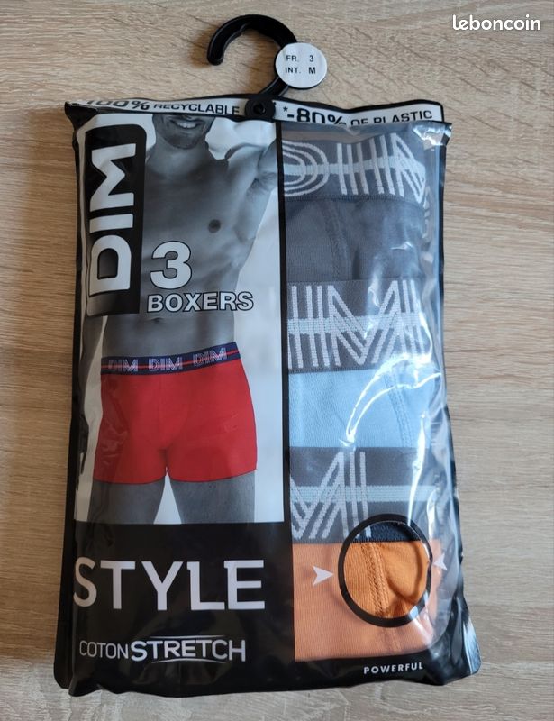 Lot De 3 Boxers DIM Homme - Taille L - Multicolore - Neuf Avec étiquettes